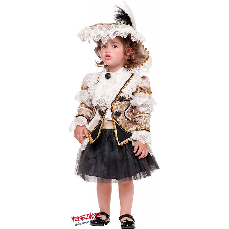 Veneziano Costume Carnevale Principessa Prestige neonata Veneziano