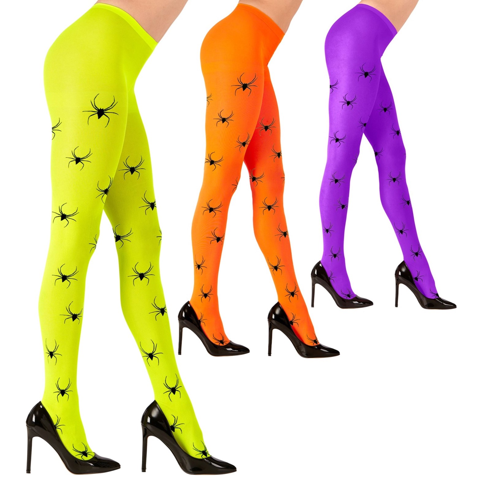 NEON TIGHTS WITH SPIDERS